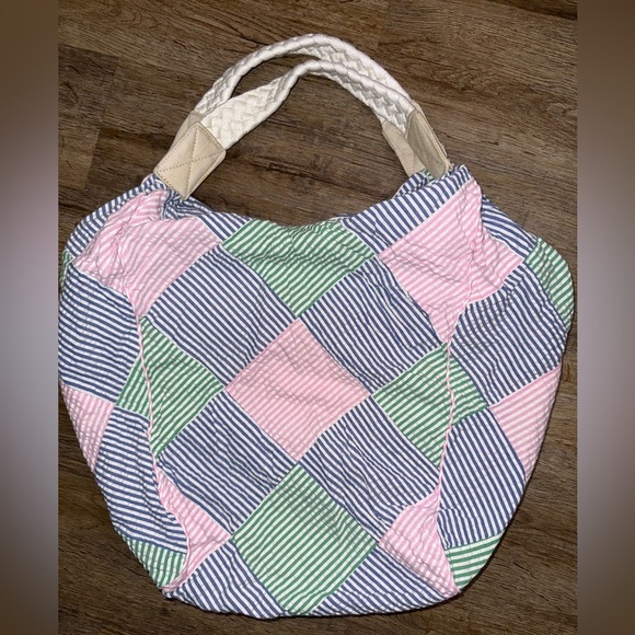 Bath & Body Works Oversized Patchwork Striped Tote - Picture 6 of 11